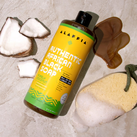 Alaffia Authentic African Black Soap – Purely Coconut 32oz