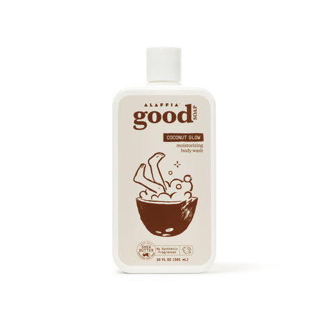 Alaffia Good Soap Body Wash, Coconut Glow, front of bottle