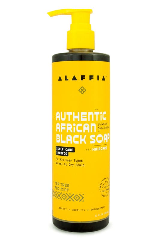 Authentic African Black Soap Scalp Cleansing Tea Tree Mint: Haircare: Alaffia 12 oz
