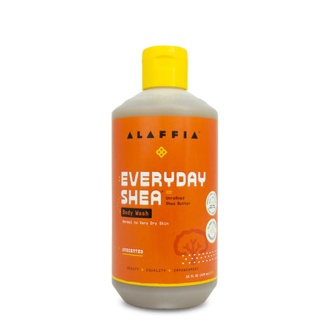 EveryDay Shea Body Wash, Unscented Shea Butter Body Wash 16oz