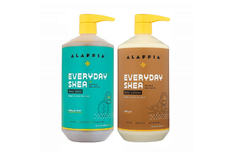 Every Day Shea Vanilla Lotion and Vanilla Mint Body Wash - 32 Oz Each