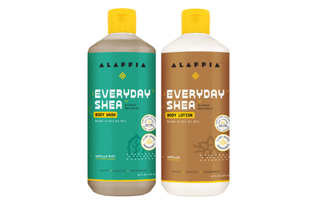 Every Day Shea Vanilla Lotion and Vanilla Mint Body Wash, 16 Oz Each